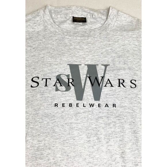 Vintage 90s Changes Star Wars T-Shirt Grey XL1996 Single Stitch - Picture 3 of 9